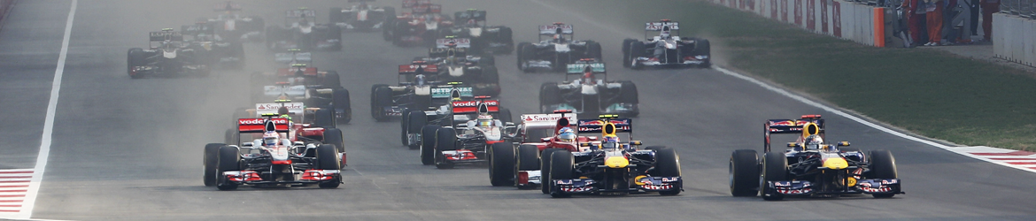 Salida Gran Premio de la India 2011. Foto: Red Bull