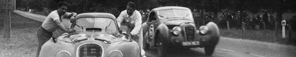 Alfa Romeo 8C 2900B Touring #19 Raymond Sommer y Clemente Biondetti. #5 Talbot T150SS Coupe Jean Prenant / Andre Morel