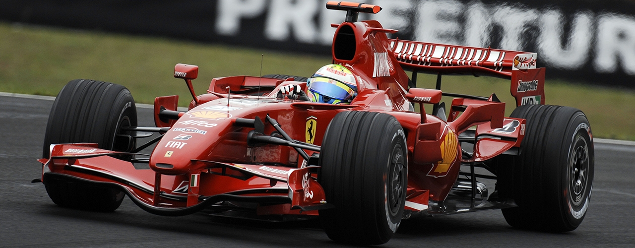 Ferrari F2007, durante el Gran Premio de Brasil. Foto: Ferrari