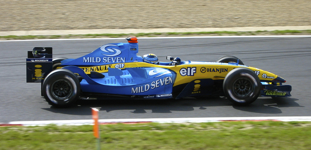 Renault R24, Trulli en el Gran Premio de Bélgica. Foto: FDITG. Creative Commons 2.0
