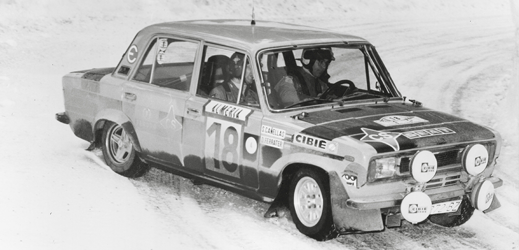 Salvador Cañellas y Daniel Ferrater - SEAT 124 Especial 1800 grupo 4 en el Rallye Monte-Carlo de 1977. Foto: SEAT