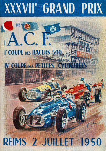 Póster Gran Premio de Francia de 1950