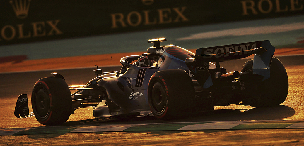 Williams-Mercedes FW44, Albon en la clasificación del GP de Arabia Saudí de Fórmula 1 de 2022. Foto: Williams Racing