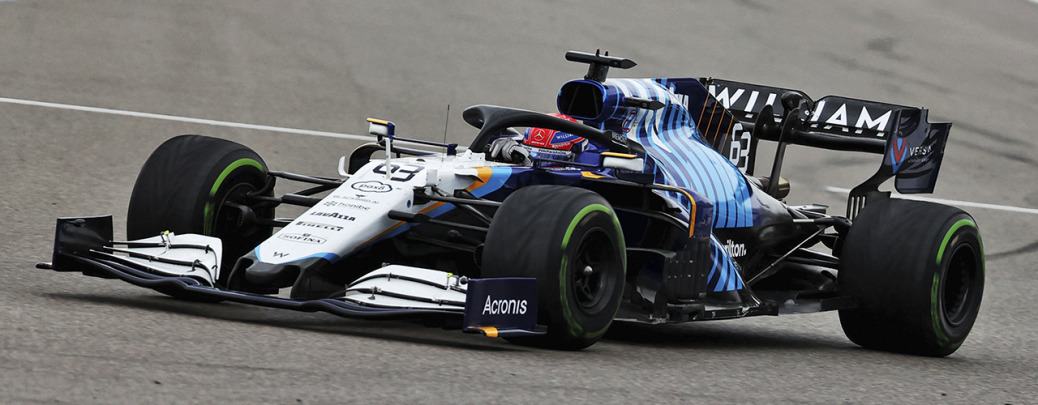 Williams-Mercedes FW43B, Russell en el GP de Rusia. Foto: Williams Racing