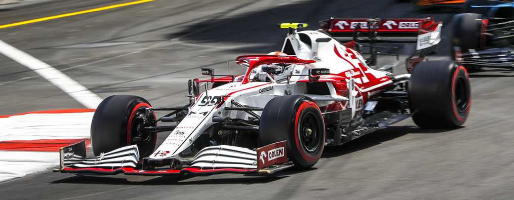 Alfa Romeo C41, Räikkönen durante el Gran Premio de Mónaco de 2021. Foto: Florent Gooden / DPPI