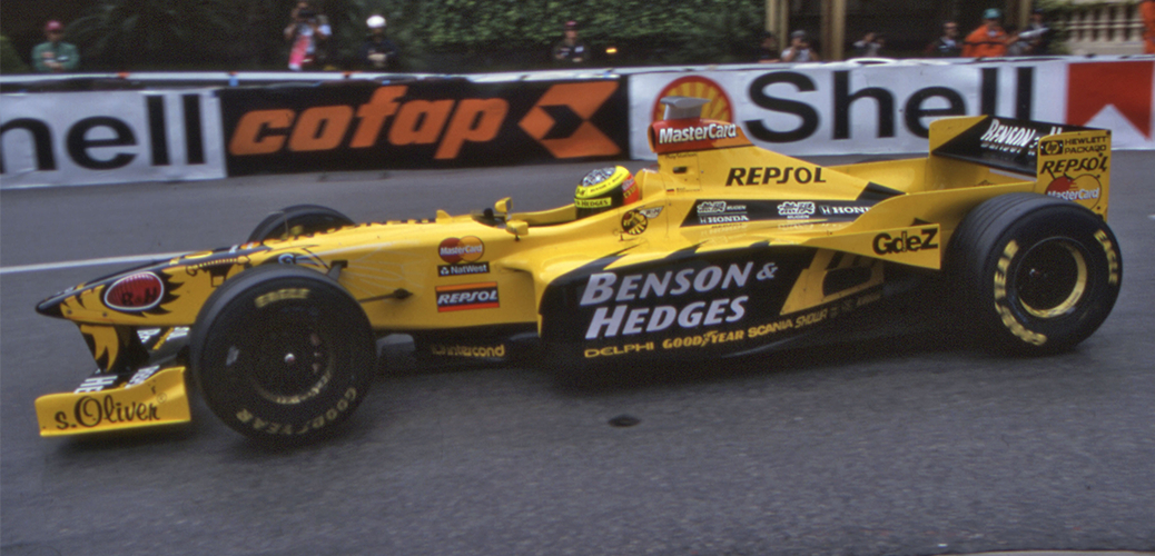 Ralf Schumacher con el Jordan 198 en el Gran Premio de Mónaco, Foto: Repsol